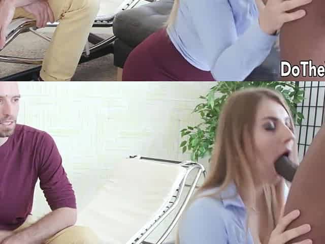Dude Watches His Wife Allen Benz Take a Biggest Ebony Dick