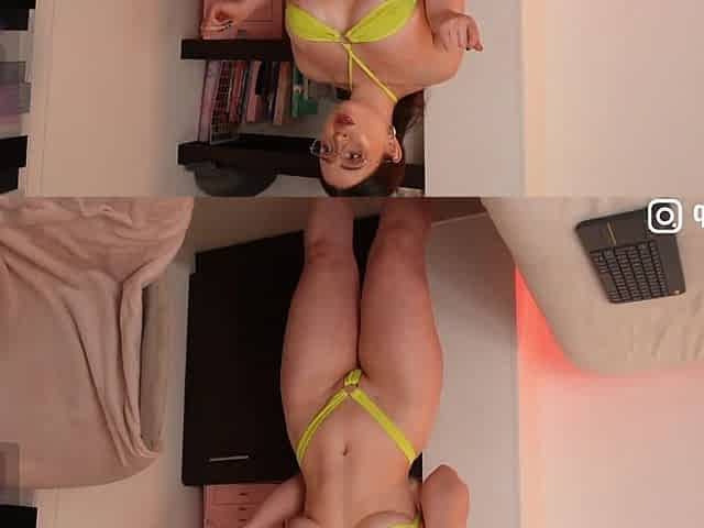 Seductive Valerie radiates bikini allure during intimate passionate amateur moments