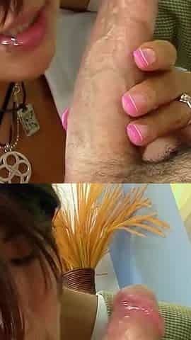 Horny Thai MILF London gets fucked and jizzed on by old guys