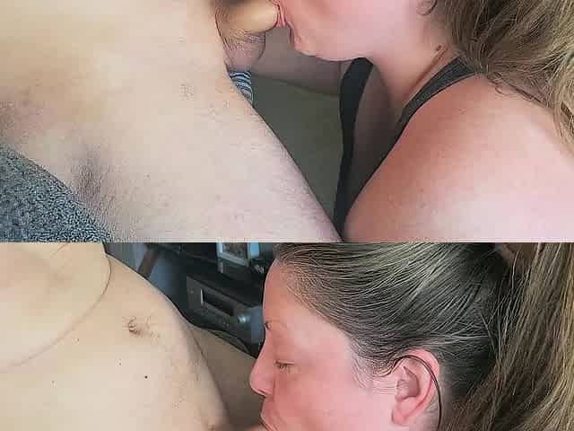 Amateur wife celebrating Father's Day with a quickie blow job