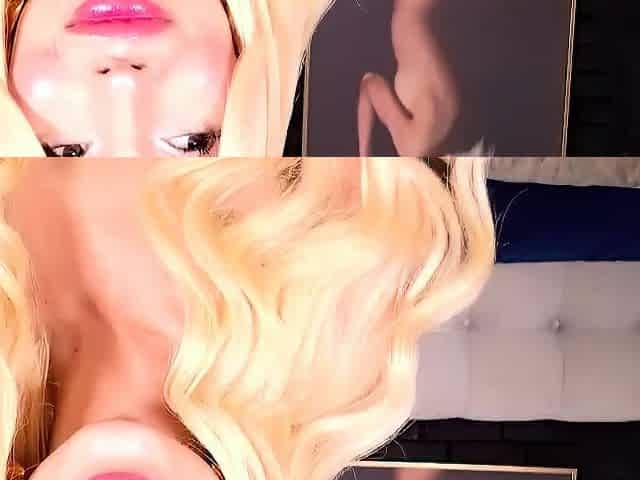 Beautiful blonde cam girl uses her toys to masturbate