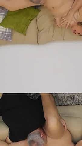 At home with the Creampies on the sofa