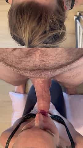 he comes to ask me for a blowjob and I receive a hot facial