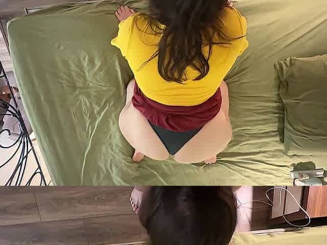Eyes locked, booty begging when total stranger takes control