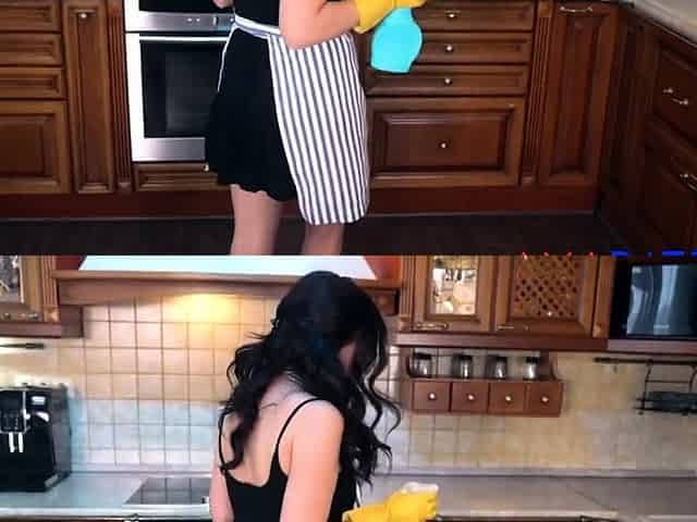 Step-Son Caught and Seduced by Busty Brunette Stepmom