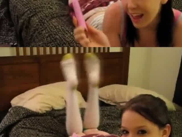 POV teen masturbates
