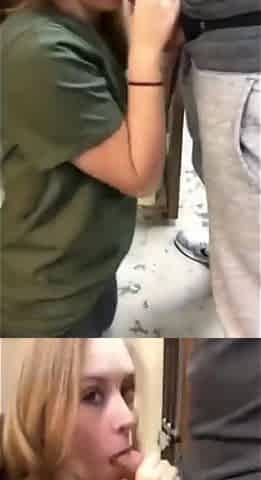 Awesome employee giving a oral sex to her new Boss and she loves it