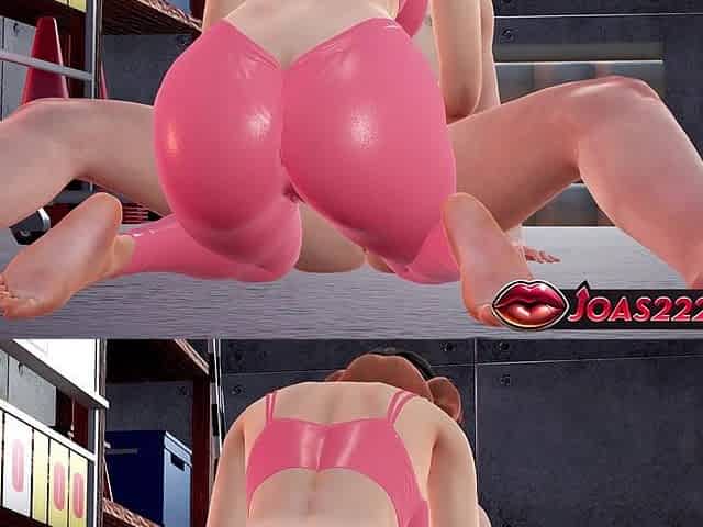 Trainer Charlotte with Big Ass in Camel Toe Leggings - Exciting 3D Animation Featuring POV Handjob for Big Dick