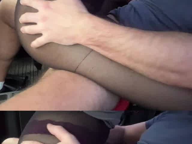 Sexy Student in the Car
