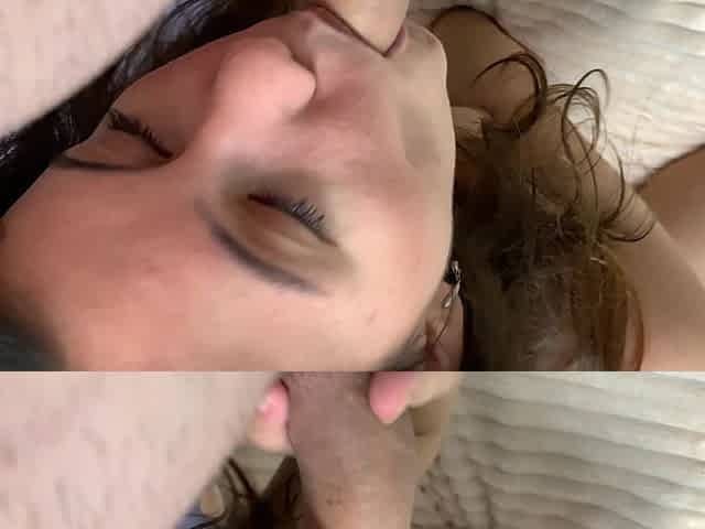 Brunette woman with long hair fucked in reverse cowgirl pose