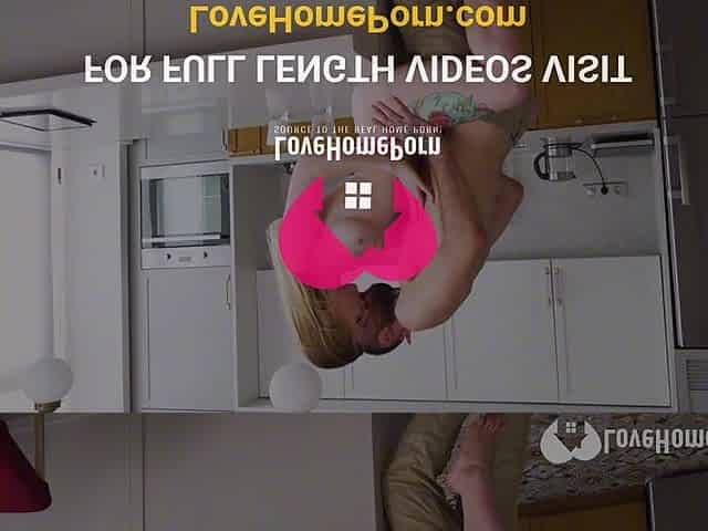 Morning sex in the kitchen with stepbro