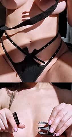 Real amateur teen plays with toys as she masturbates