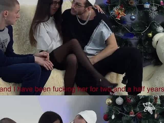 Katty West In Cuckold Sucks His Wife S Lover S Dick And Licks His Cum From Her Pussy