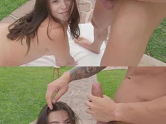 Large Booty Pornstar Ariana is Screwing 2 Large Spanish Knobs