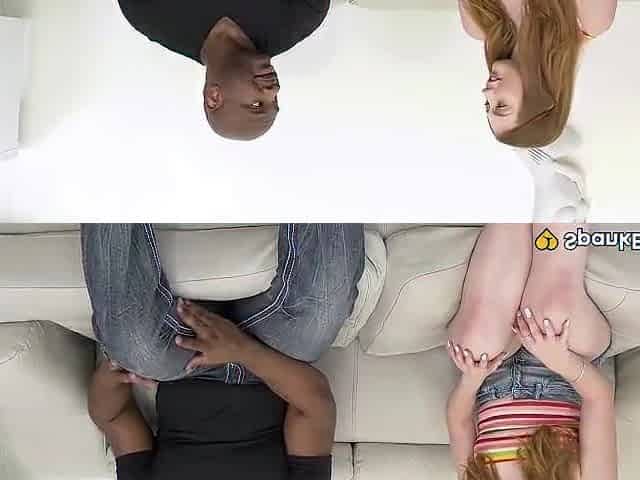 SPANKBANG GOLD - Redhead Arietta Adams PAWG vs Biggest Ebony Ramrod