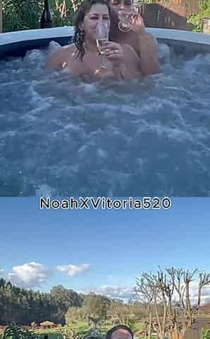 Outdoor Sex with a Hot Blonde MILF in a Hot Tub - Jacuzzi