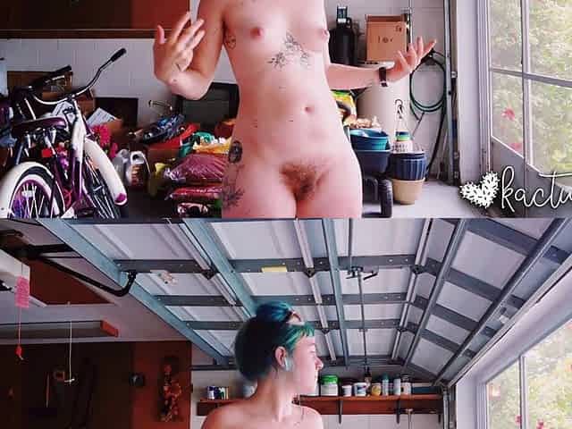 Sweaty Orgasm with the Garage Open