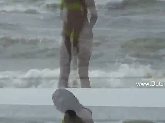 Dutch Teen Outdoor Beach Massage Screw