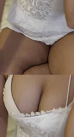 Fantasy White Bra Big Boobs