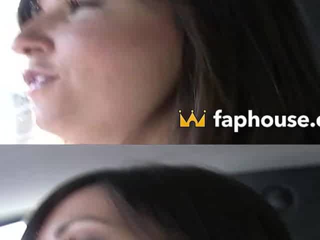 Arousing Girl Gags on Huge Penis in Car, Can't Wait