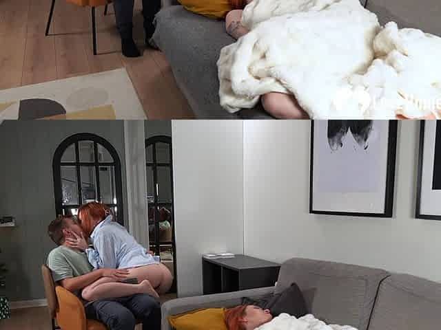 Our roomate was in bed when we fucked