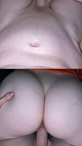 Amateur reverse cowgirl riding