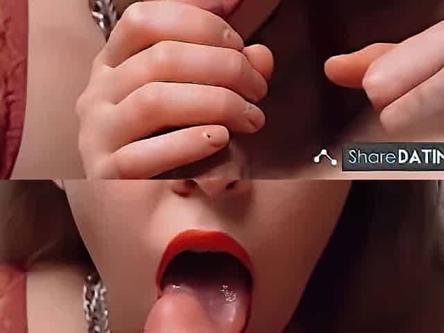 Cute Braces Girl Gives a Sensual Blowjob and Handjob