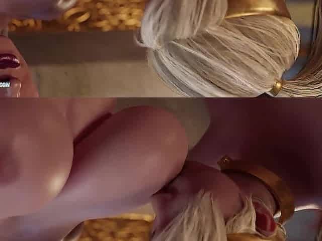Giant Schlong Futanari Queen And two Harlots To Obbey Her - CG Realistic MANGA