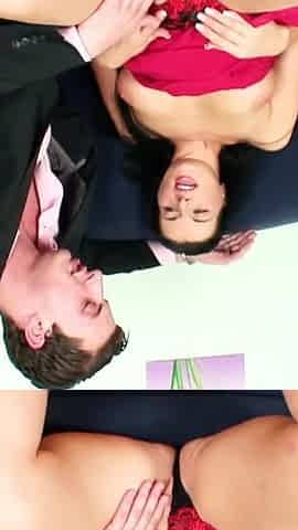Horny candid teen ass fucks her boyfriend for the first time