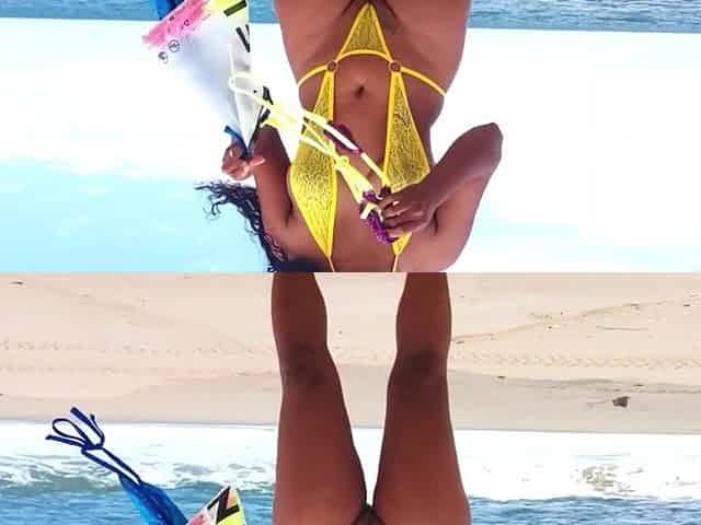 TRYING MICRO BIKINIS AT BEACH