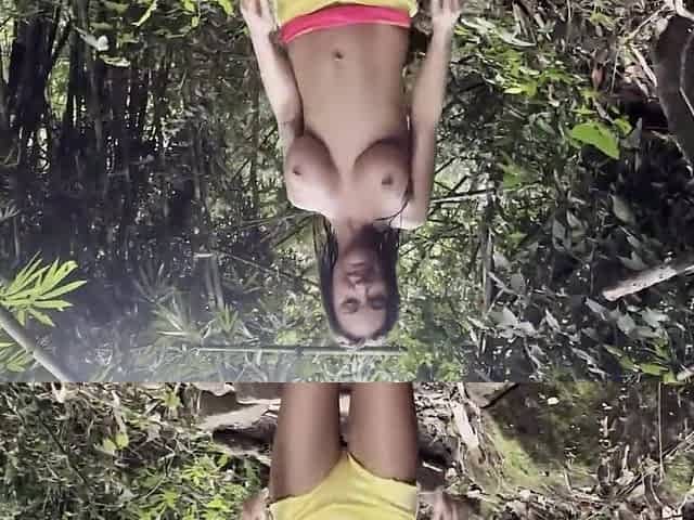 Topless Quickie Blowjob And Cum In Mouth In The Jungle (free) With Alex S And Monika Fox
