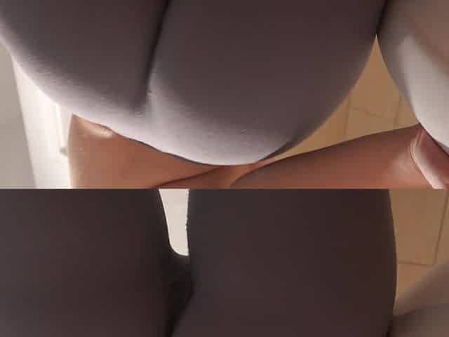 My Indian Big Ass Wife Does Cameltoe Pussy in Leggings Masturbating in the Bathroom