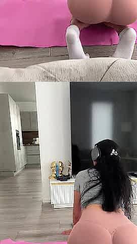 stepmom and her torn leggings. Yoga Goes Completely Wrong (mobile-amicable)