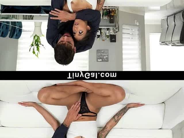 Tiny Sweetheart Breaks Into the Wrong Abode and Gets Dominated by The Owner's Large Jock - Tinygal