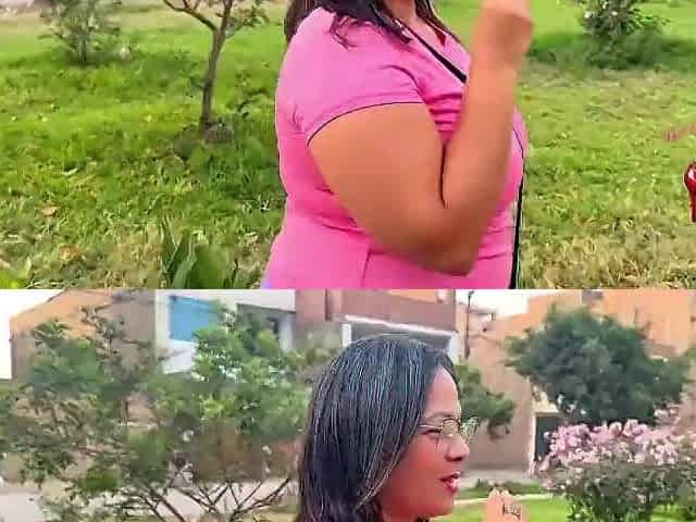 Obese mother I'd like to fuck does stretches outdoors, and cardio with her coach in her room