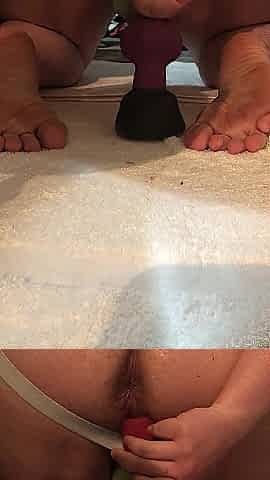 Jason D. Mutt Anal Gape after taking ALL of Bad Dragon Rex's Knot!