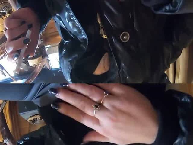 Of Cum On My Black Down Jacket And Black Leather Leggings 216- Preview - The Bad Guy And Black Black