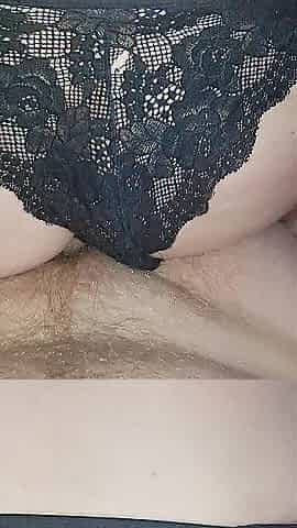 Married Amateur Reverse Cowgirl, Strap Pulled to the Side