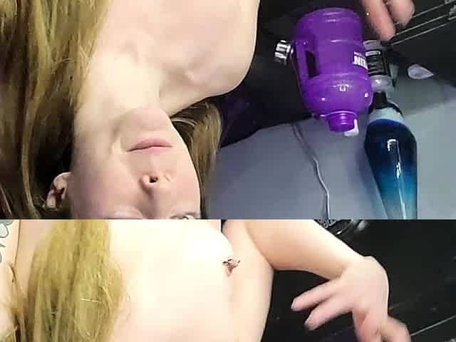 Cute curly brunette solo webcam masturbation