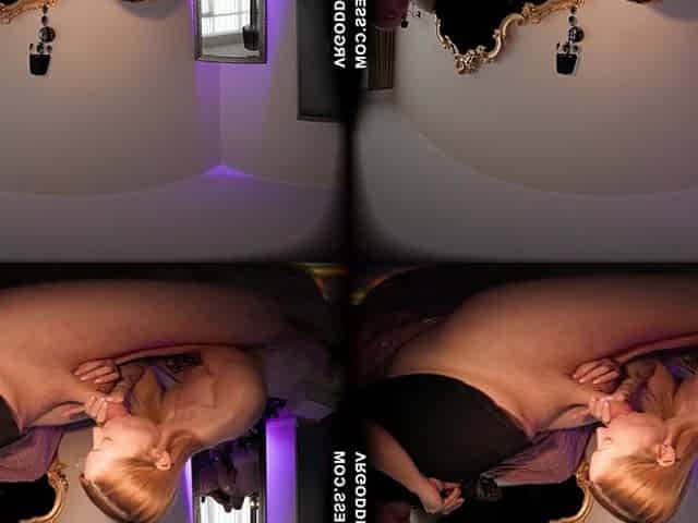 Bleika Gives A Deepthroat Blowjob With A Mirror Showing Her Pussy And Cum In Her Mouth