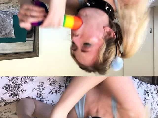 Blonde needs her toy for juicy pussy masturbation HD