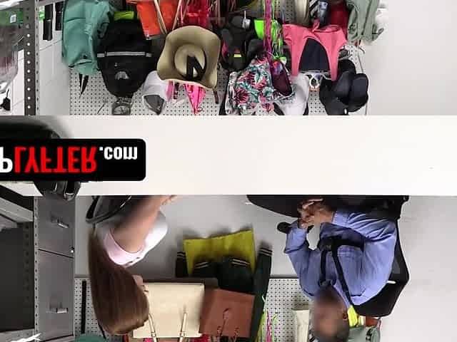 Breasty Thief Gets Caught Stealing Hot Brassiere, So That babe Screws Her Way Without Trouble