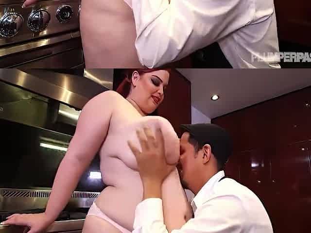 Latinof Fucks Redhead Fat Wife Sashaa Juggs In Kitchen O