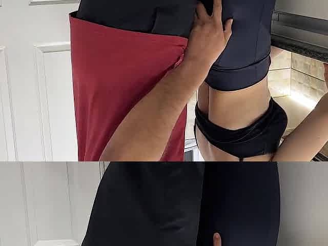 My maid is very hawt. I couldn't resist and came on her booty