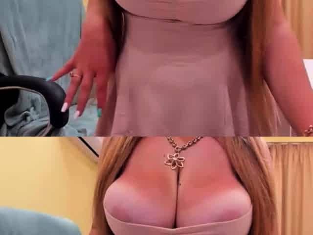 Stunning Blonde Bouncing Huge Tits