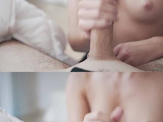 THIS BABE KNOWS HOW TO JERK ME OFF Mega Load tugjob Done In 5' ASMR 4K