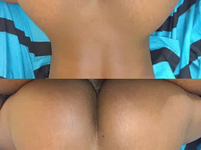Large booty, Tracy gets a hard doggy position