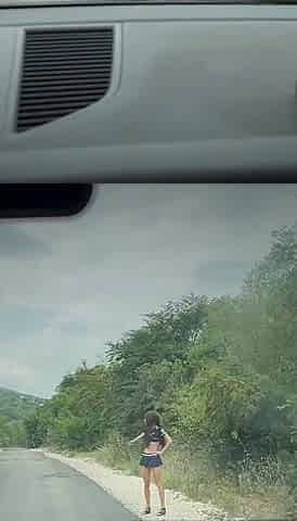 A Sexy Inspector Accepts Payment for a Fine with Rough Sex in the Trunk From Three Men.