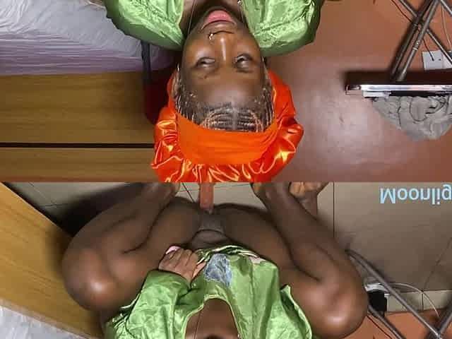 Stepbrother Caught Ebony Teen Stepsister Masturbating and Offered Her BBC to Enjoy for the Night