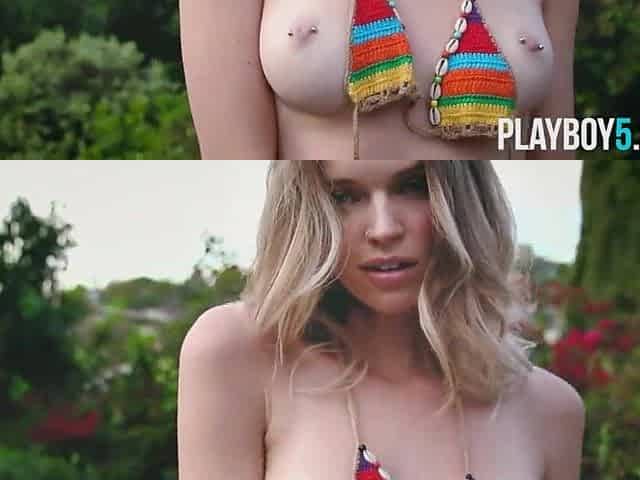 2 tiny blond mother I'd like to fuck model women get fully undressed for Playboy